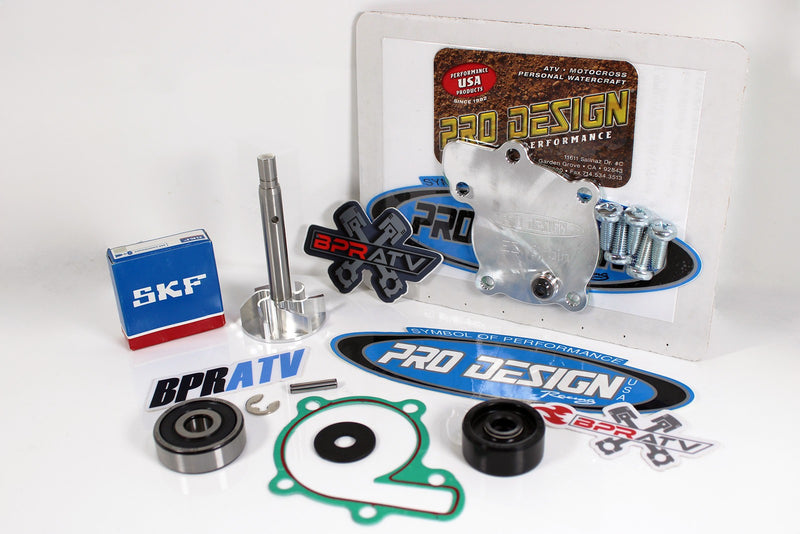 BPRATV Banshee Pro Design Billet EZ Drain Water Pump Cover Impeller Rebuild Kit