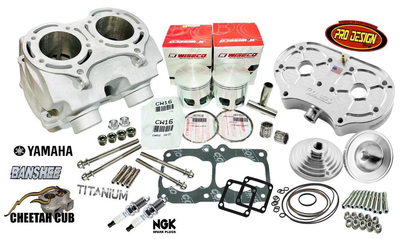 Banshee 4 mil 421cc Serval Cylinder Big Bore Top End Rebuild Cool Head Domes Kit