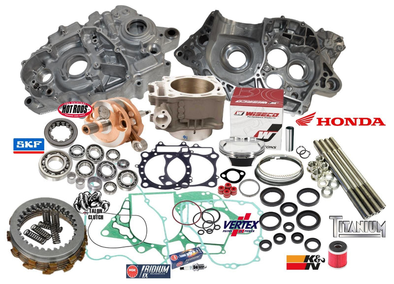06+ TRX450R Cases Complete Rebuild Kit Right Left Crankcase Top Bottom Assembly