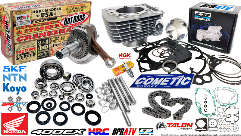 99-04 400EX Big Bore Stroker Kit 89mm Rebuild Complete Top Bottom 465cc Assembly