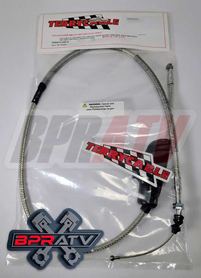 Banshee Black Shorty Levers Clutch Throttle TERRYCABLE Steel Braided Cables PWK