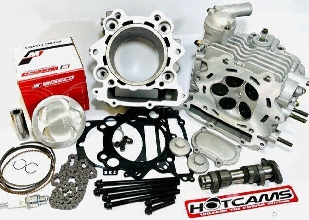Grizzly 660 Stock Bore Cylinder 100mm Top End Rebuild Kit Cylinder Head Hot Cams