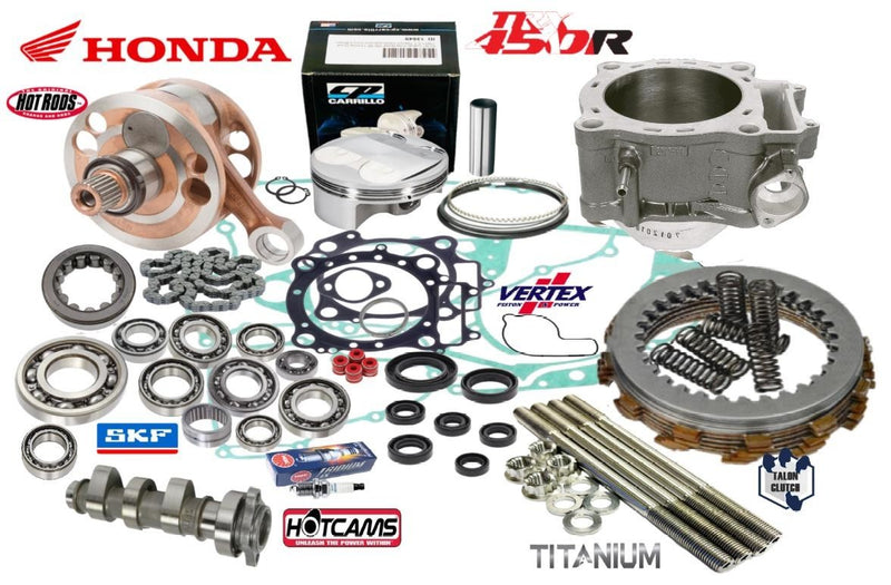 06+ TRX450R Stage 3 Hotcam 100mm Big Bore 3mm Stroker Complete Rebuild Kit 520cc