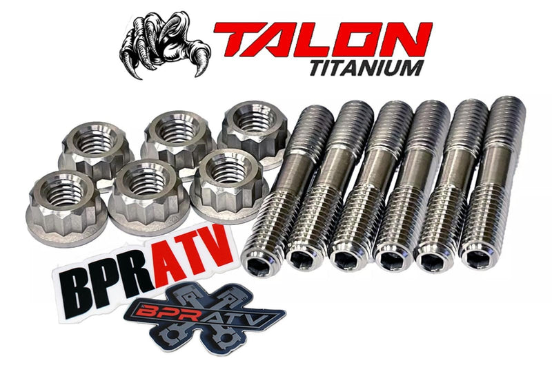 '08-14 Raptor 700 Ti Exhaust Studs Heavy Duty Titanium Head Pipe Stud Bolt Kit