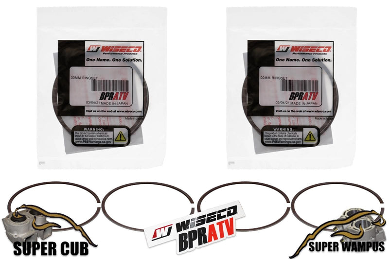Banshee 553 CUB Super Cub  72mm 14mm Wiseco Pistons Racing Piston Set & Bearings