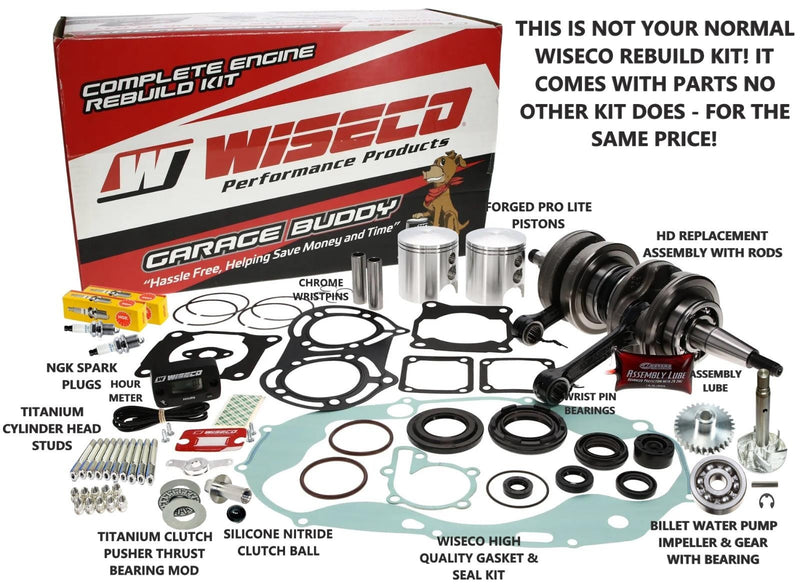Banshee 64mm Wiseco Garage Buddy Complete Rebuild Kit Top Bottom End EXTRA PARTS