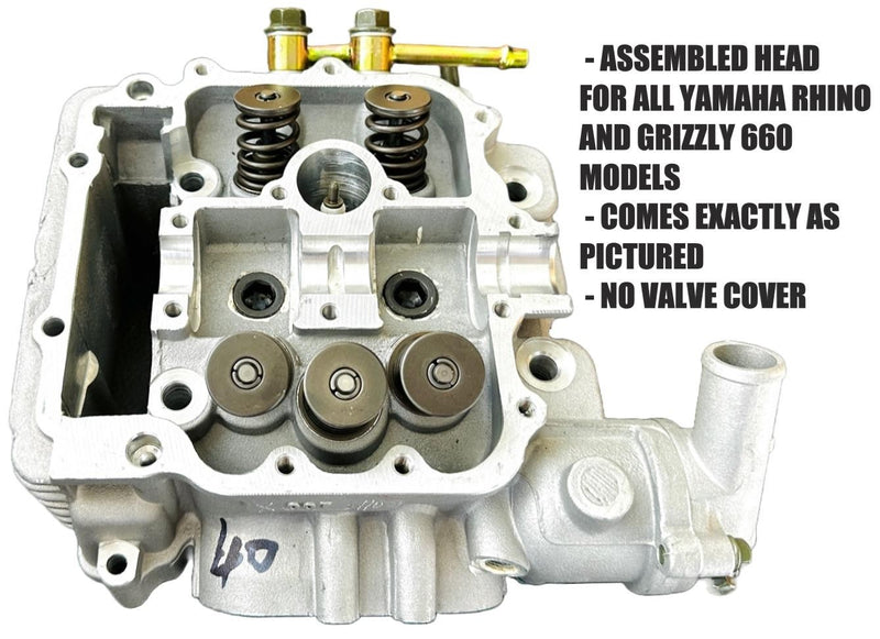 Rhino Grizzly YXR 660 Assembled Cylinder Head Assembly Valves Springs Installed!