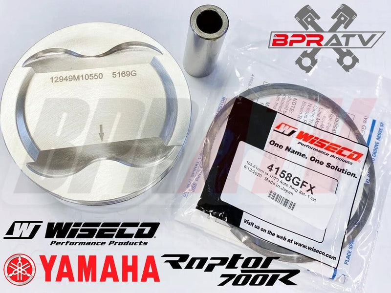 Yamaha Raptor 700R 105.5mm Big Bore Cylinder Kit 11:1 Wiseco 734 Top End Rebuild