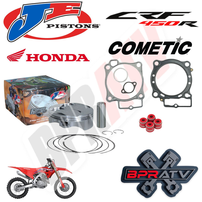 02-08 CRF450R CRF 450R 96mm Stock Bore 14:1 JE PRO Series Piston Cometic Gaskets