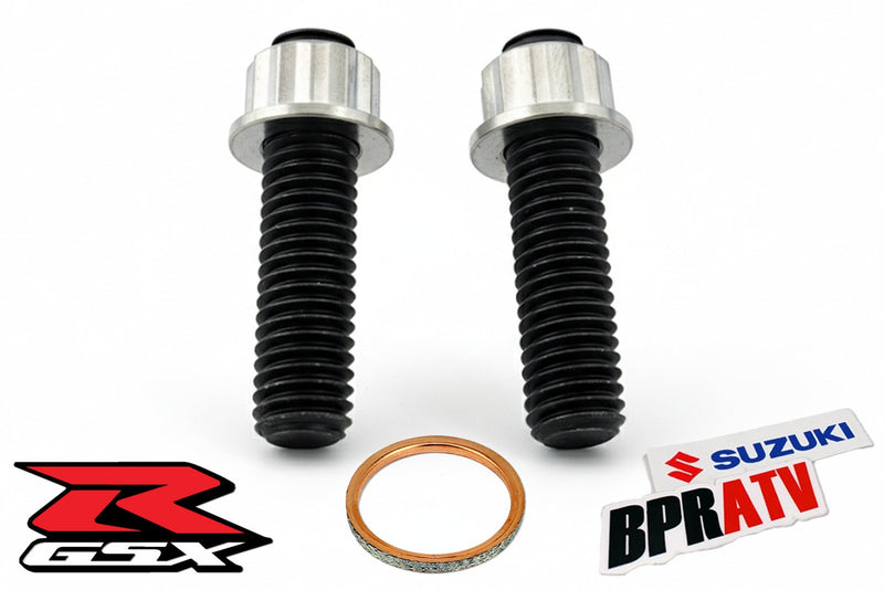92-94 Suzuki DR650SE DR650SES Studs Ti Nuts Exhaust Manifold Gasket Repair Kit