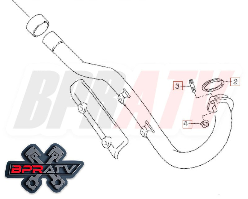 92-94 Suzuki DR650SE DR650SES Studs Ti Nuts Exhaust Manifold Gasket Repair Kit