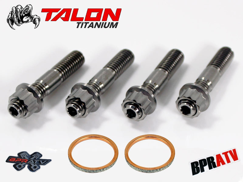 06-14 Raptor 700 TITANIUM Exhaust Studs Nut Donuts Gaskets Ti Head Pipe Stud Kit