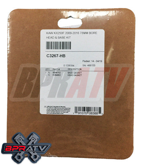 06-09 Kawasaki KX250F KX 250F 77mm Stock Bore 13.8:1 JE Pro Series Piston Gasket