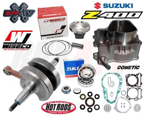 LTZ400 LTZ 400 Big Bore 94mm Cylinder Wiseco Piston Simple Rebuild Kit & Gaskets