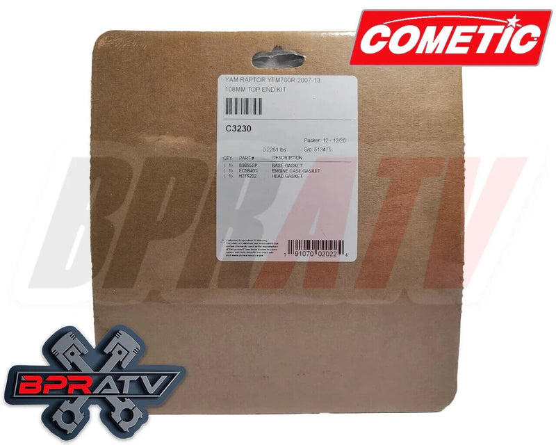 Yamaha Raptor 700 YFM 700R 108mm BIG BORE Cometic Top End Gasket Kit Viton Seals