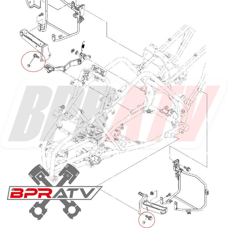 Yamaha Raptor 660 660R TITANIUM Foot Peg Bolts HEX Flange Bolt Upgrade Set Kit