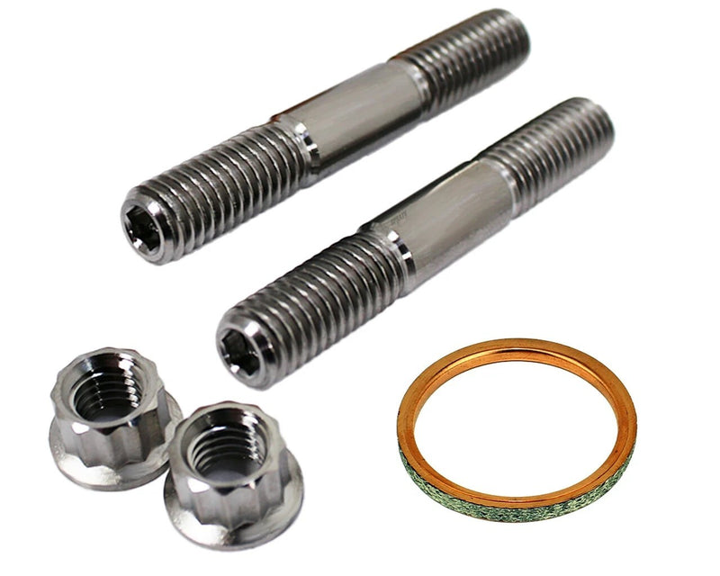 06-14 Grizzly 700 TITANIUM Exhaust Manifold Studs Nuts Head Pipe Stud Gasket Kit