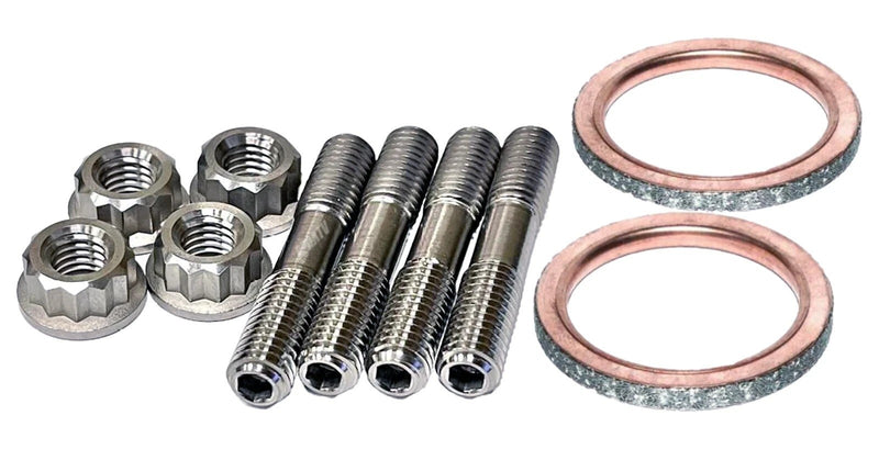 06-14 Grizzly 700 TITANIUM Exhaust Manifold Studs Nuts Head Pipe Stud Gasket Kit