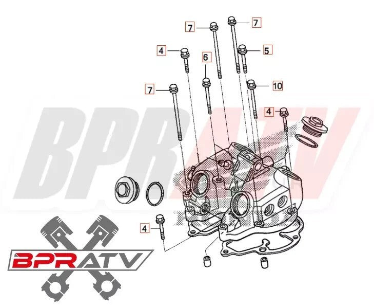 99-04 TRX400EX TRX 400EX TITANIUM Cylinder Head Valve Cover Bolt Kit Ti Hardware