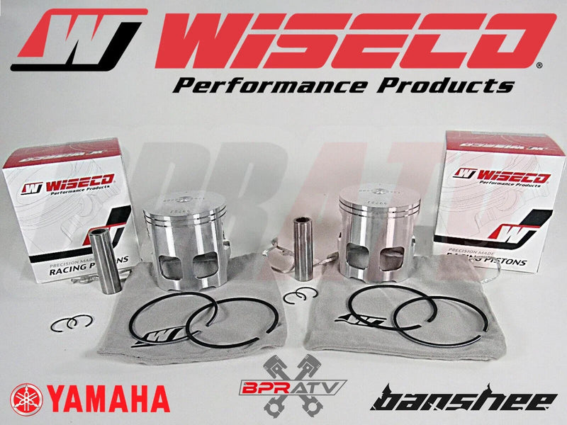 Banshee 350 64mm Stock Bore Wiseco Pistons Bearings Cool Head O-Ring Gasket Kit