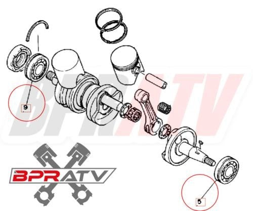 Yamaha RZ350 RZ 350 SKF Max Load Outer Main Crankshaft Bearings Bearing Upgrade