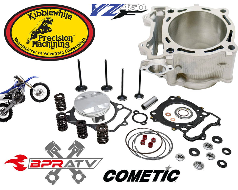 06-09 Yamaha YZ450F YZ 450F KIBBLEWHITE Top End Piston Kit Valves & Cylinder Kit