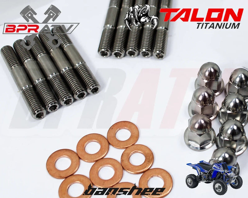 Yamaha Banshee 350 BPRATV TITANIUM Cylinder Head Studs Stud Kit & Ti ACORN Nuts