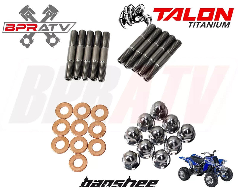 Best Yamaha Banshee YFZ 350 TITANIUM OEM Cylinder Head Stud Kit ACORN Nuts Set