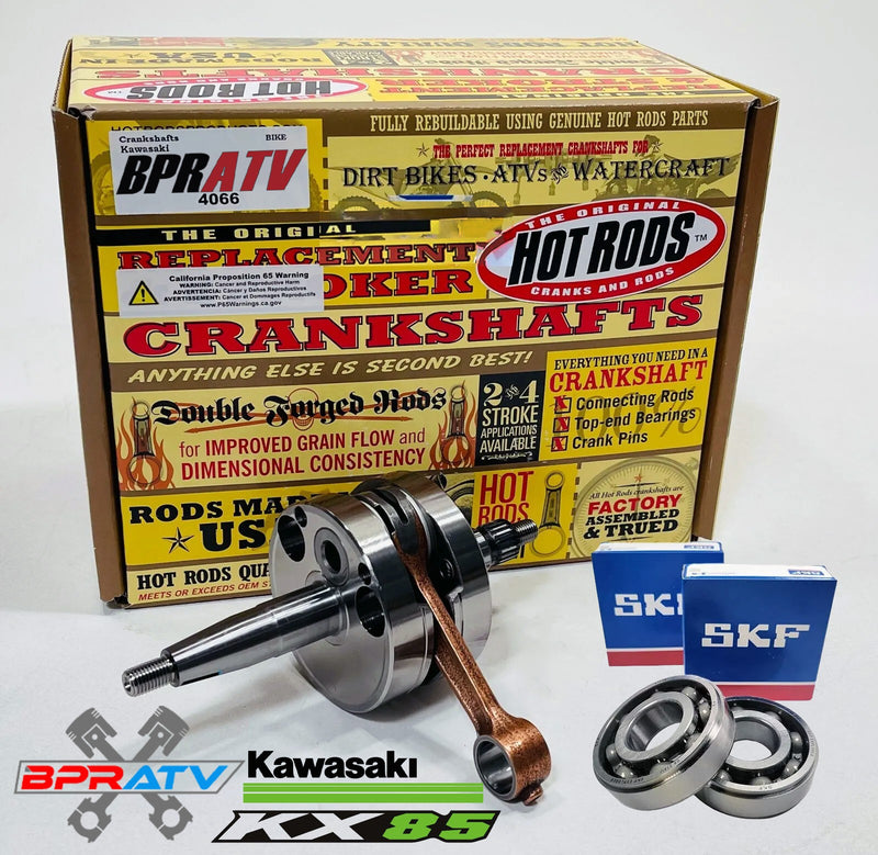 06-13 Kawasaki KX85 KX 85 Heavy Duty Crank Crankshaft Hot Rods SKF Main Bearings