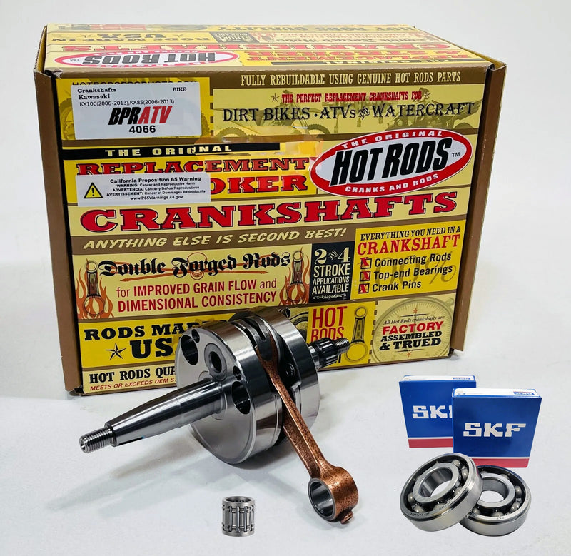 06+ Kawasaki KX100 KX 100 Heavy Duty Crank Crankshaft Hot Rods SKF Main Bearings