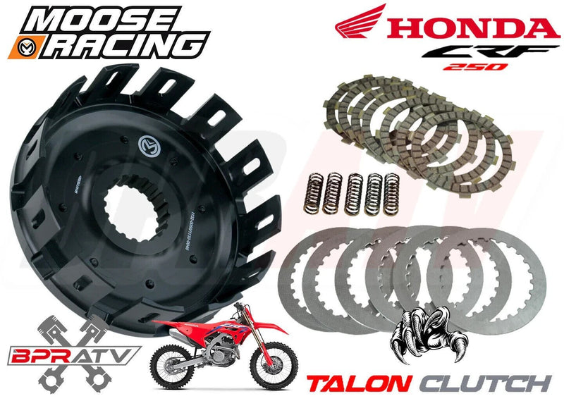 04-09 Honda CRF250R CRF 250R Moose Racing CNC Billet Clutch Basket Fiber Spring