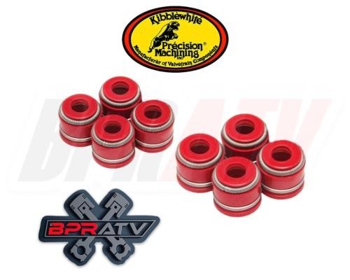 Kawasaki KFX700 KFX 700 Kibblewhite RED Viton Valve Stem Guide Seals Seal Set 8