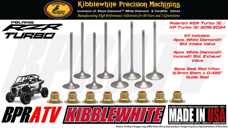 Kibblewhite Precision Valve Kit RED Seals Turbo Polaris RZR Turbo XP Turbo 16-24