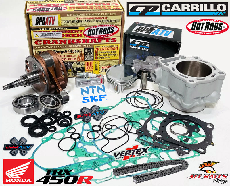 TRX450R TRX 450R CP RACE GAS PISTON & Cylinder Hot Rods Crank Rebuild Kit '04 05