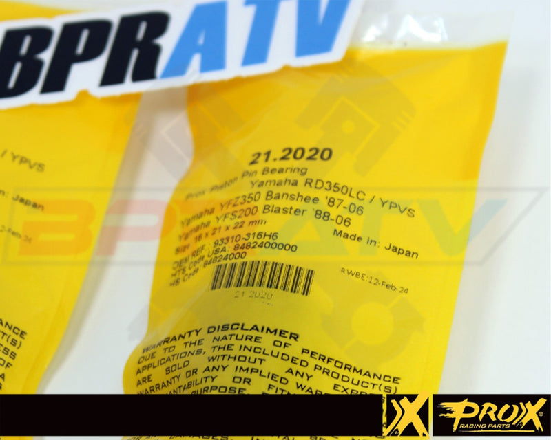 Yamaha Banshee ProX Top End Wrist Pin Bearing 21.2020 ( Set ) 2 Bearings JAPAN