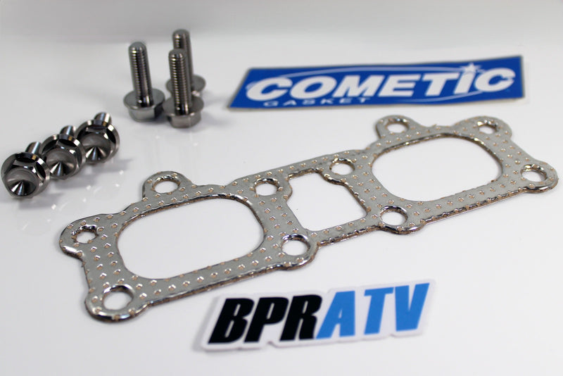 BPRATV Titanium Exhaust Manifold Bolts & Cometic Gaskets Polaris RZR RS1 XP 1000