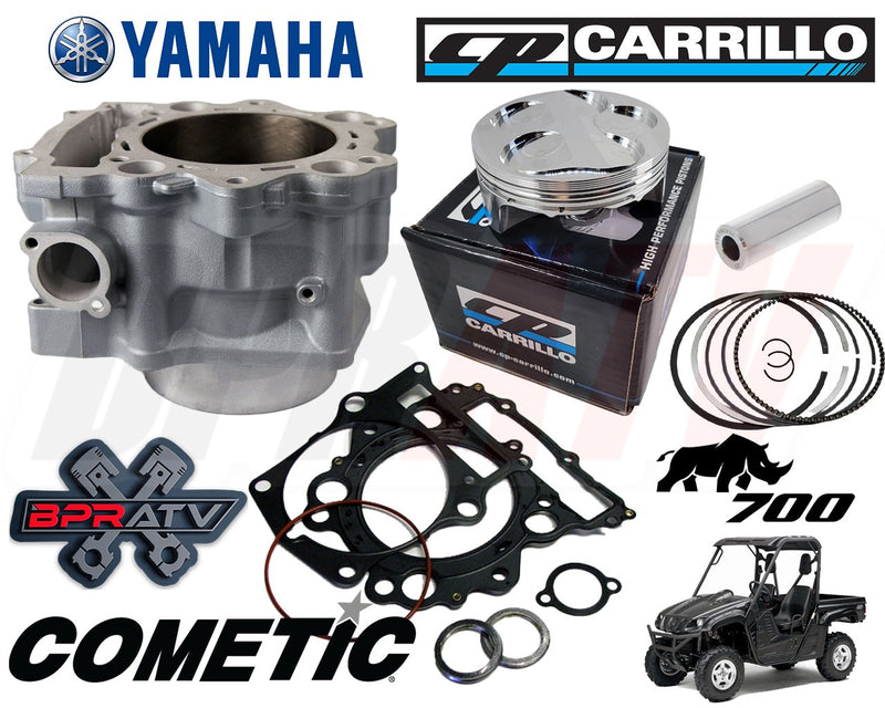 Rhino Grizzly 700 102mm Stock Bore Cylinder Cometic Top End Gasket Kit CP Piston