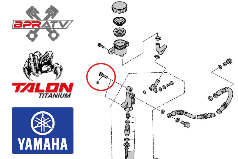 BPRATV Yamaha Banshee 350 Titanium Rear Master Cylinder Bolts Set 92017-08025-00