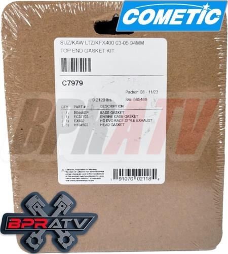LTZ400 LTZ 400 Z400 94mm 434cc Big Bore 12.5:1 CP Carrillo Piston Gasket Top End