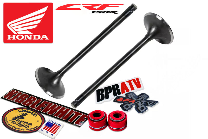 07-25 Honda CRF150R CRF 150R Kibblewhite Head Intake Valves RED Seals Set Pair