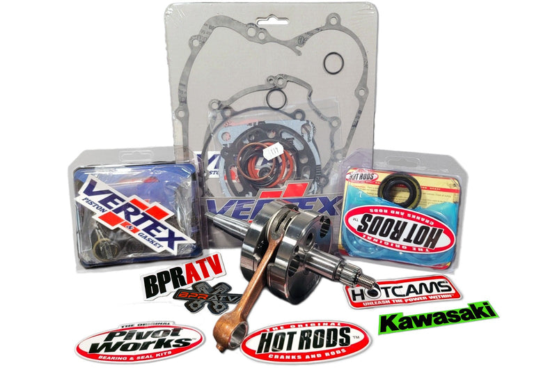 06-13 Kawasaki KX100 Hot Rods Bottom End Kit Vertex Top End Gaskets CBK0102 4066
