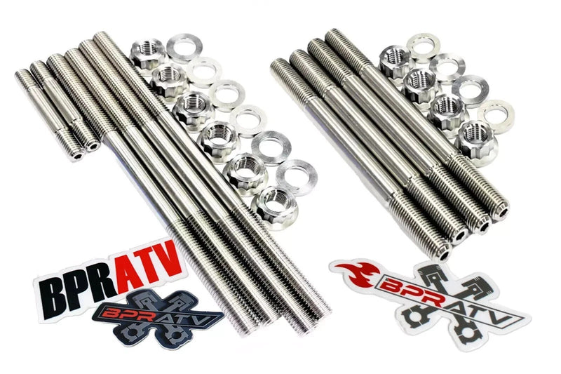 BPRATV Titanium Head & Cylinder Stud Kit Yamaha Raptor 700 Rhino Grizzly Kodiak