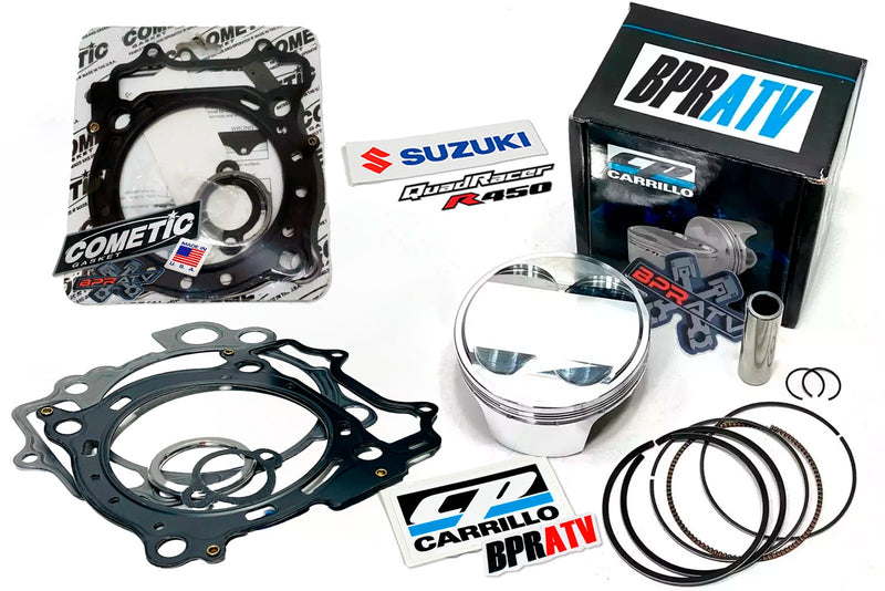 Suzuki LTR450 LTR 450 CP-Carrillo 13:1 Piston Kit + Cometic MLS Gasket Set 06-11