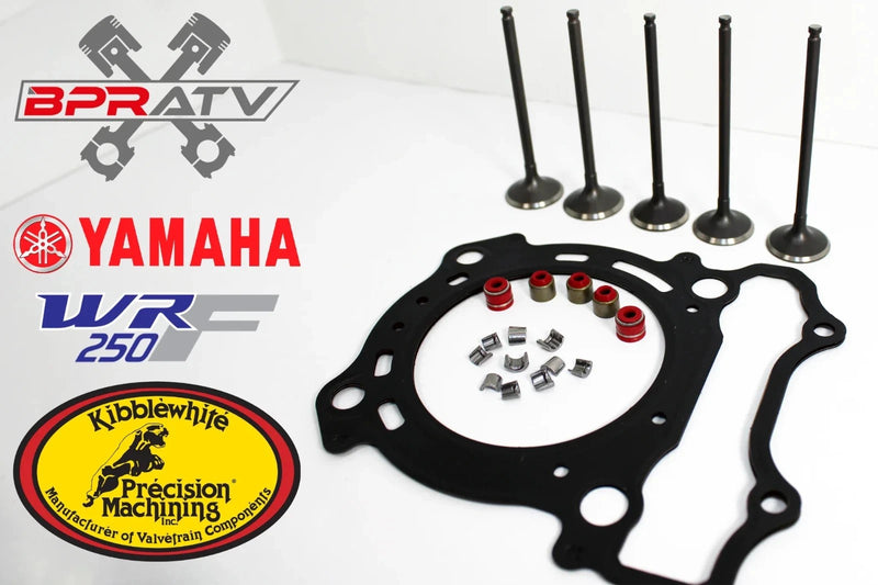 01-13 WR250F WR 250F Intake Exhaust Valves Kit Gasket KIBBLEWHITE Seals Keepers!