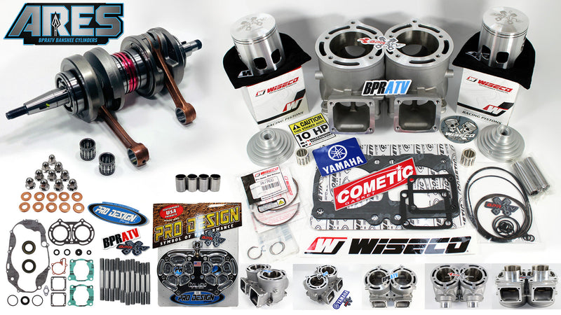 BPRATV Banshee 421 Stroker Big Bore Kit ARES 68mm Cylinders Wiseco Pistons Head!