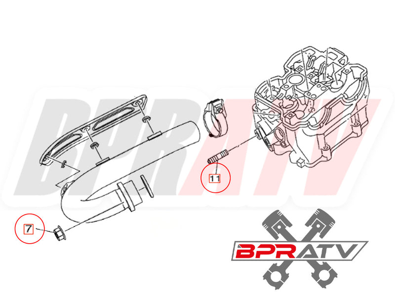 YFZ450 YFZ 450R YZ 450F BPRATV Exhaust Head Pipe Studs Bolts Titanium Stud Kit