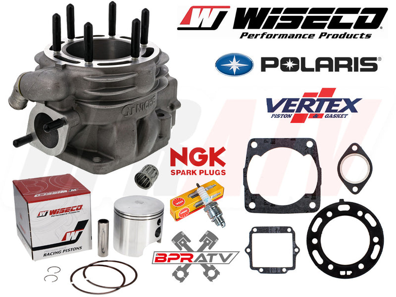 97-02 Scrambler 400 Cylinder Wiseco Piston Vertex Gasket NGK Top End Rebuild Kit