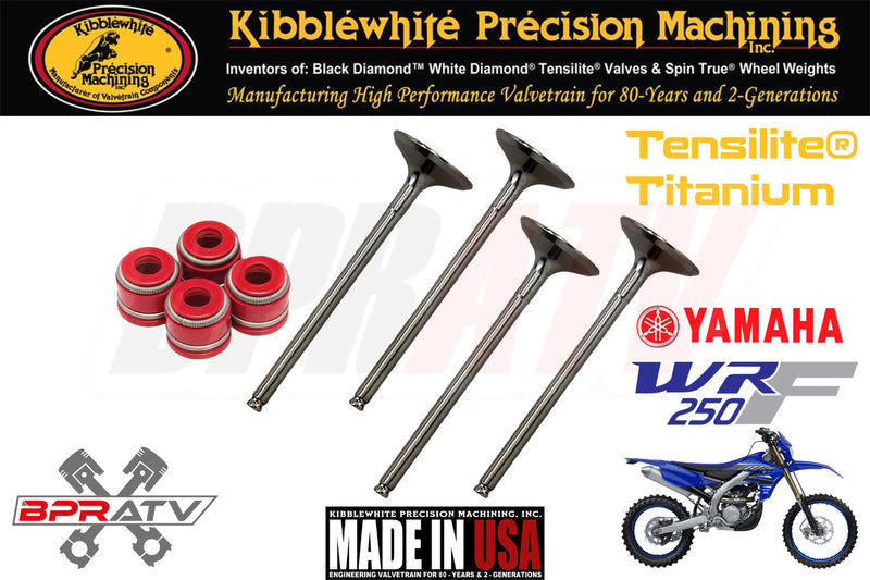 14-18 Yamaha WR250F WR 250F Kibblewhite TITANIUM Intake Exhaust Valves RED Seals