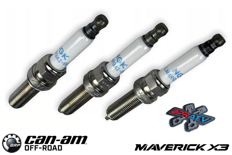 Set Of 3 NGK Iridium Spark Plugs LMAR9AI-8D Can Am Maverick X3 X-3 Head Fix Kit