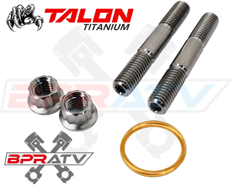 Yamaha Blaster 200 Exhaust Manifold Gasket Repair Kit TITANIUM Studs Bolts Nuts